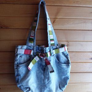 Beautiful One Of A Kind Handmade Jean Bag